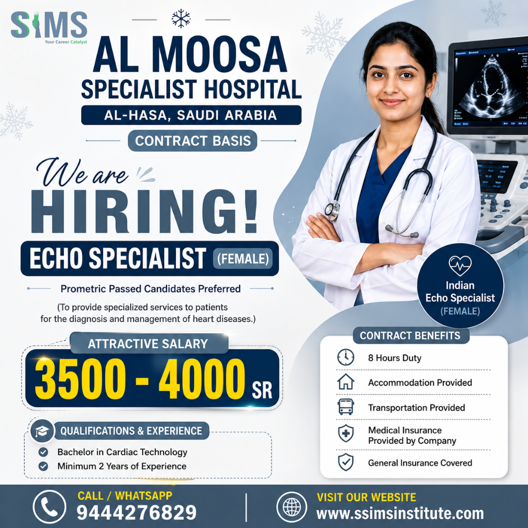 Echo Specialist (Female) — Gulf job poster